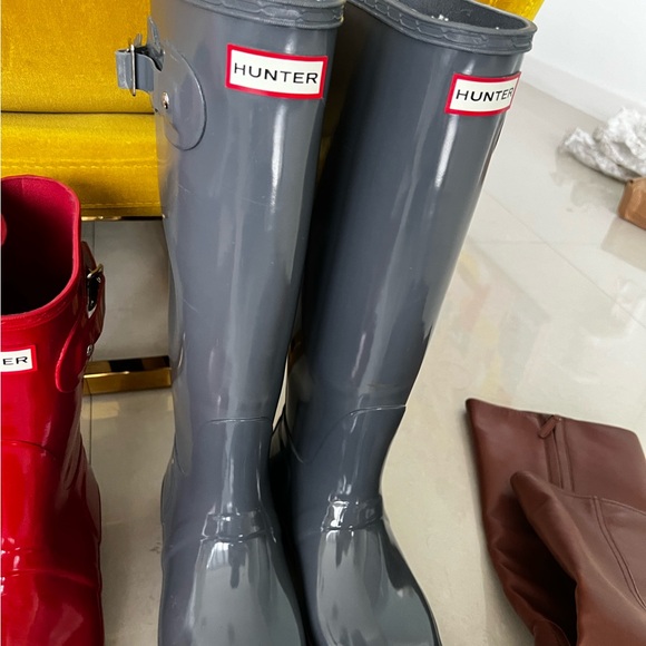Hunter Rain boot Original High Gloss in “feather” - Picture 2 of 5